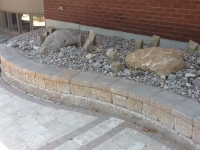Retaining Wall with River stones